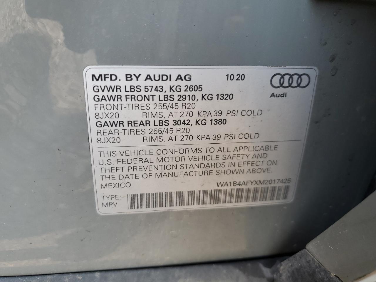 Audi sq5 premiu WA1B4AFYXM2017425