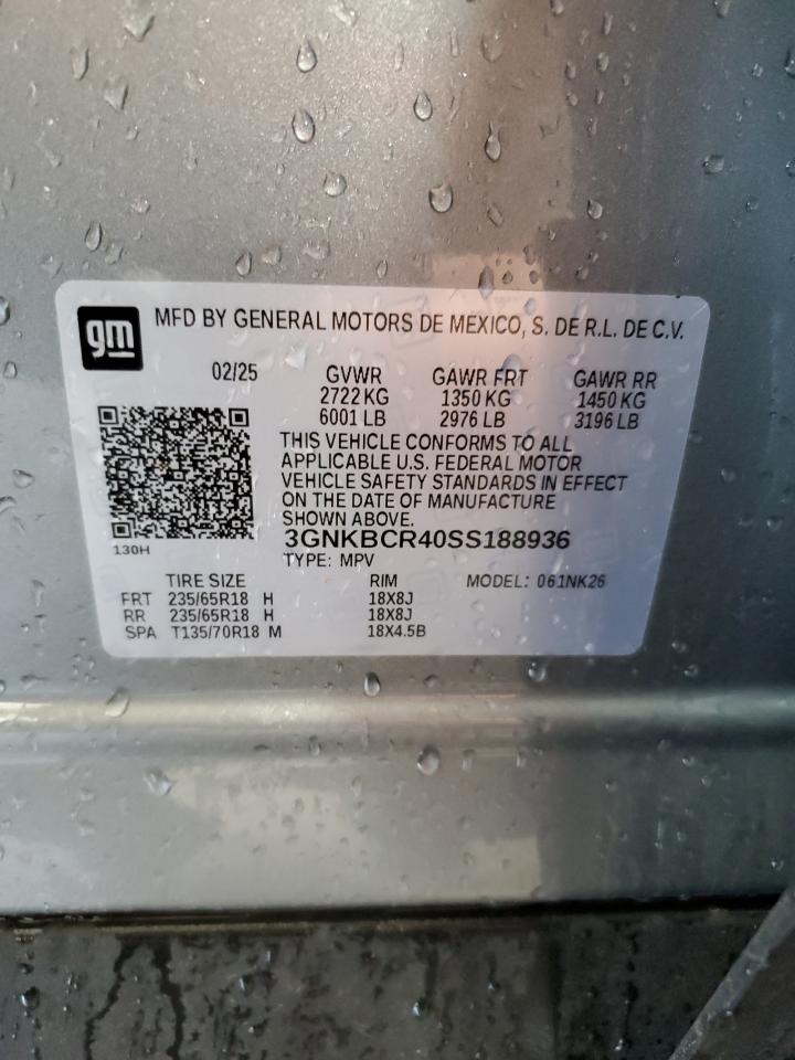 Chevrolet blazer 2lt 3GNKBCR40SS188936