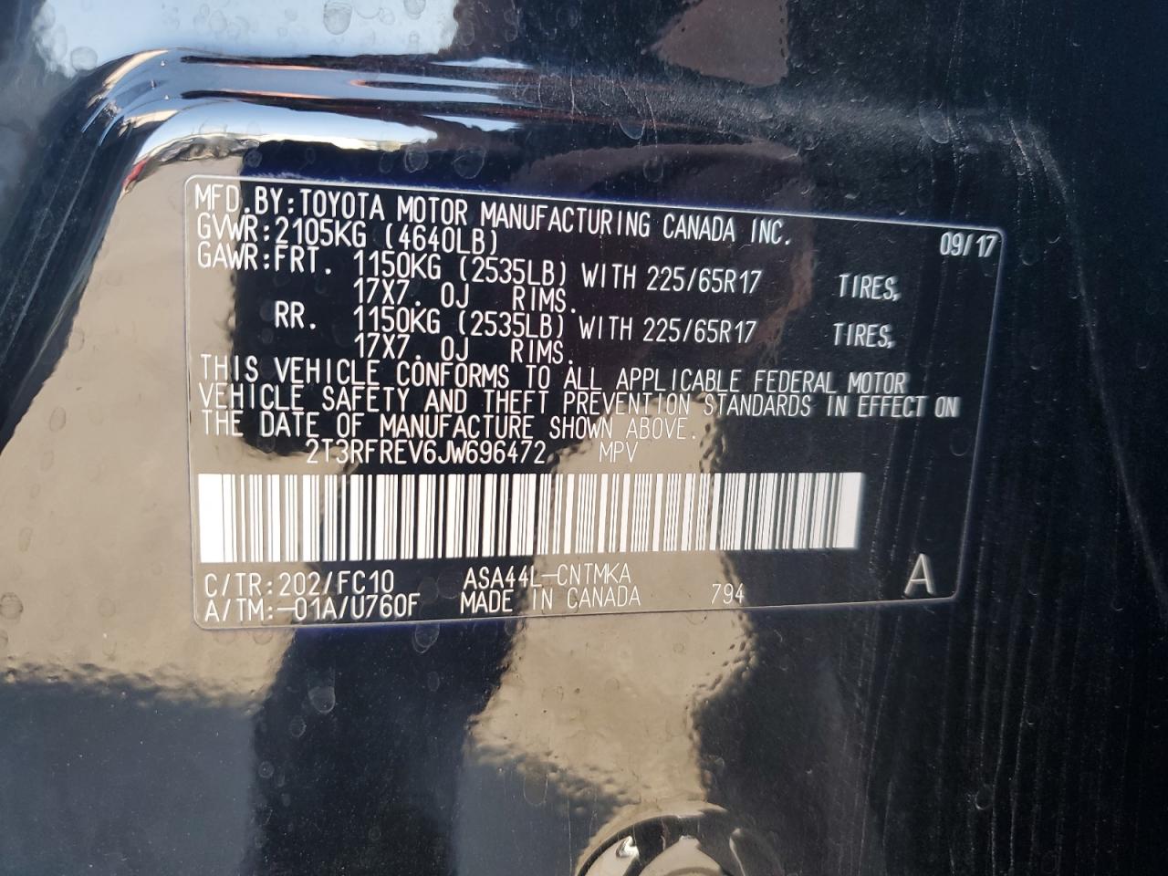 Toyota rav4 adven 2T3RFREV6JW696472